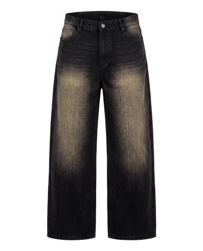 Jean Baggy Dirty F003 negro con lavado degradado